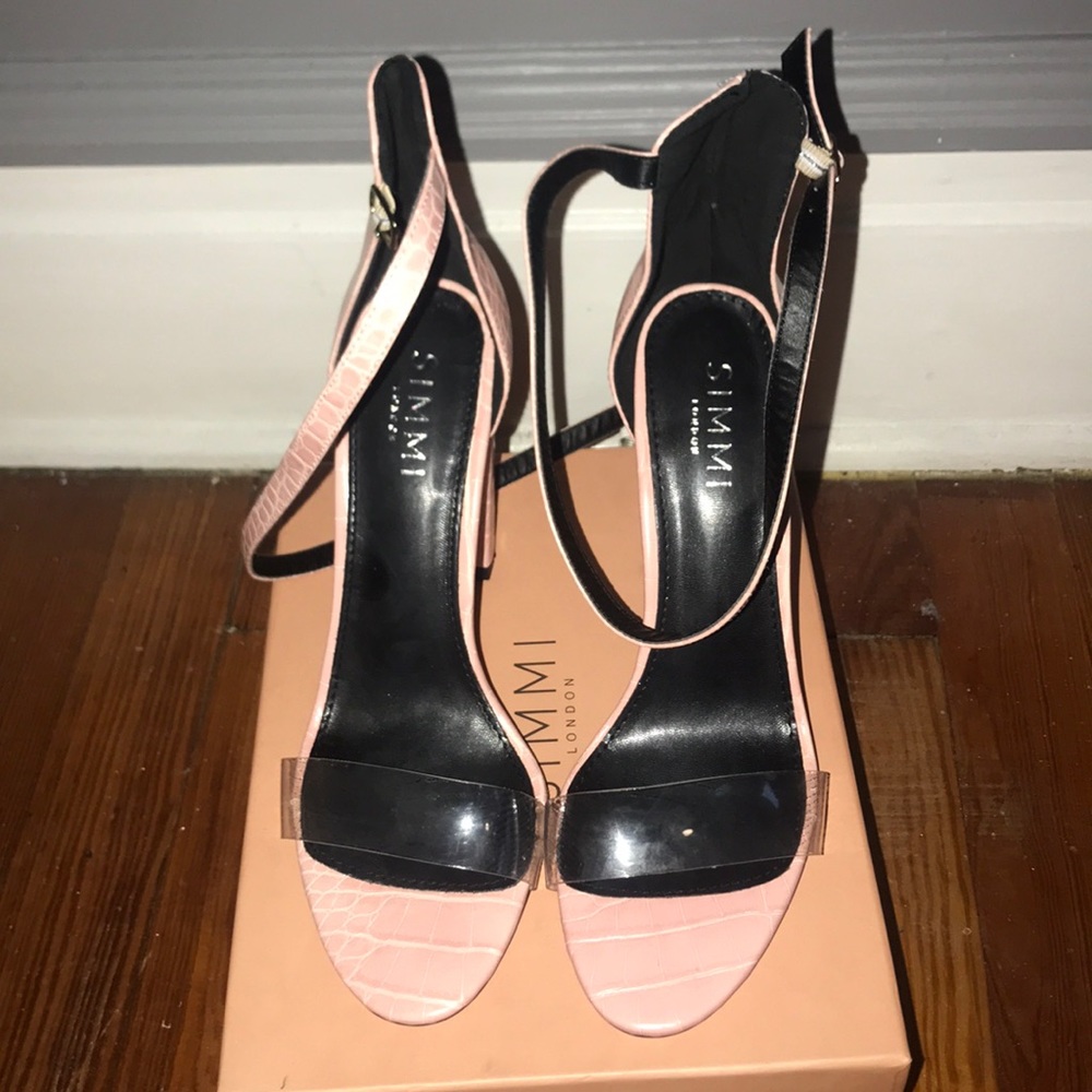 Blush Croc Block Heel